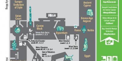 Map of Royal Ontario Museum level 3