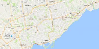 Map of Scarborough City Centre district Toronto