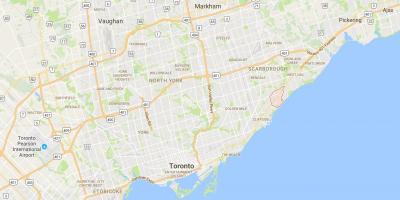 Map of Scarborough Village district Toronto