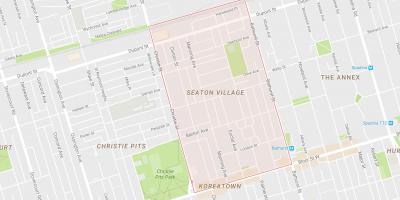 Map of Seaton Village neighbourhood Toronto
