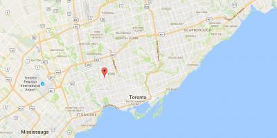 Map of Silverthorn district Toronto