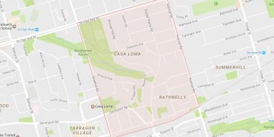 Map of South Hill neighbourhood Toronto