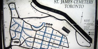 Map of St James cemetery