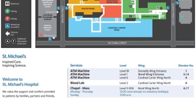 Map of St Michael's Hospital Toronto