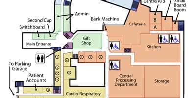 Map of St. Joseph's Health centre Toronto level 1