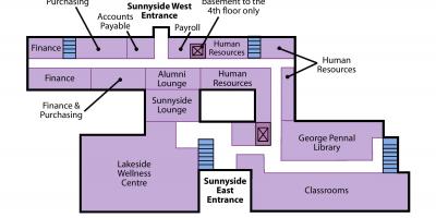 Map of St. Joseph's Health centre Toronto Sunnyside level 1