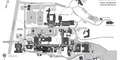 Map of Sunnybrook Health sciences centre - SHSC