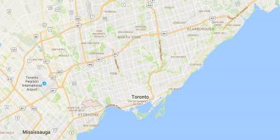 Map of Sunnylea district Toronto