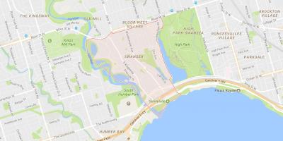 Map of Swansea neighbourhood Toronto