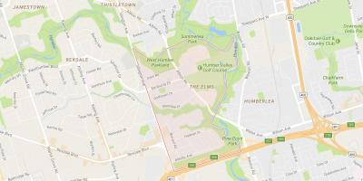 Map of The Elms neighbourhood Toronto