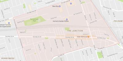 Map of The Junction neighbourhood Toronto