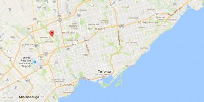 Map of Thistletown district Toronto