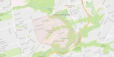 Map of Thorncliffe Park neighbourhood Toronto