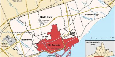 Map of Toronto area
