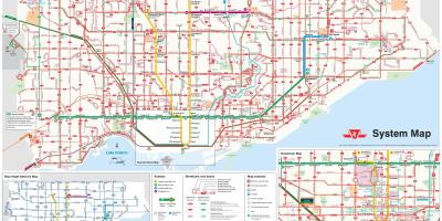 Map of Toronto bus