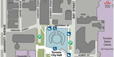 Map of Toronto City Hall