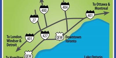 Map of Toronto driving directions