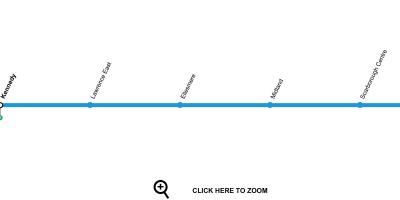 Map of Toronto subway line 3 Scarborough RT