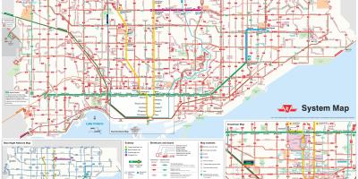 Map of TTC bus routes