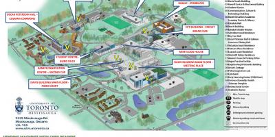 Map of university of Toronto Mississauga campus food services