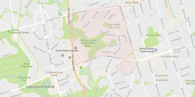 Map of Victoria Village neighbourhood Toronto