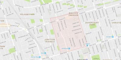 Map of Wallace Emerson neighbourhood Toronto