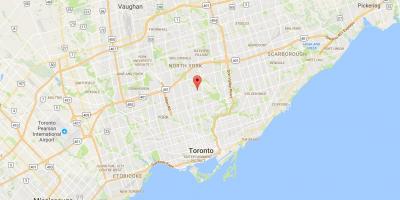 Map of Wanless Park district Toronto