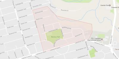 Map of Wanless Park neighbourhood Toronto