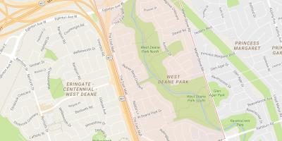Map of West Deane Park neighbourhood Toronto