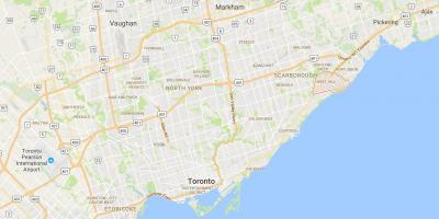 Map of West Hill district Toronto
