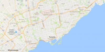 Map of Willowdale district Toronto