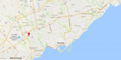 Map of Willowridge district Toronto