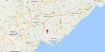 Map of Wychwood Park district Toronto